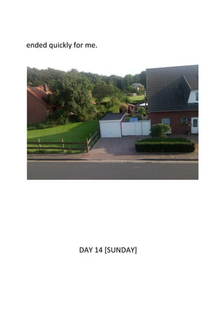 ended quickly for me.
DAY 14 [SUNDAY]
 