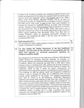 ,.n cni.". P "q" aj-; o-'po nqfr- ooo'ono d
                                              l o''o
                 "" " ""--
                                 o                            d
                                   'rn" a "d wh! in llrc 1930s
hlve to .onre lmm laxp.y€rs money This exD ns
Brl.n lid€r Prme Mnsler.           Maroarel Thalcher had 1o            back    ol
                                                                'ul
                                                             o'o'io'po'
                                                        -F n-F I obtF'          i
mFeliio the d-o'nard Tor heaLlhcare senLces as heaLlh                 incr'ased
                                                              "sls
             ;, ;.       o  ,      jo""
-;-:,,.,."          o                     o
                                                                           d   n'l
N.rofar nsd;ance l.x of 3%         10   lhe Brl sh governmenl which
                                       ,t" lon B" 'or d o
                   p"t,             q oor' 'n ''dro o
                          ", '.
'-".'"'";- and erpandlna lhe NHS, I dd nol solle the problenr of
h€alh.ar.

eolh el.menls or r:
Da nat a||att 1a nark unless rcasons ln f.vout ot .gatnsl lhc well"e
s! sl--n at hc althc.rc is cxPlained

rs "r,s werors tr*tar,va imponancp or lhe rwo hpdlihcJP
"(rcm. one-rhal te>l< on lhe prirciple of r.countab litv cnd lhF
oirre, n* aep".o' o|n'rers'd sov'rrmenr 'p€adinq on
hearlhcare laelrare model).

Eq    SlnqapoG cou d Leam  flon lha exp€reice of Brla. s NHs (Nal ona
H;    h aetuicer b!     manacinrr resolrc€s optma v. ror exaope, re

. .-."i' e "n."0 .o 'o                   Nrl pl"n n -000 11 1"d"
                                              d
 i-nnP n...o.n i€.oo" k ho
hea rircare s nlapor€ .ould eatn iiom lh s and contnue I' mon l" lhe
                                '
h*lrrcare n;d5 so thal I would nol spend unnecessarLv on
adnr nislr:l'or and n€ge.l the provision of polessionaL me'i ':l
                                                                 serv c€s
The .rra enoe lor boih the wellate mode and Srig.pore's lrealthcare
 ssl€m is h;w io manaqe ihe steep dse ln he.lthcarc costs ard vel
 nr..,.e ol"tl LeJ dF o rt DFoplE. r - ngdpo - oo.e n FnL
                      ooh   !r .         V ,M r " v6o 1'o VaoI'a
                                               o.-p o " 'o o.d o lo rn      d
 b" io"           q                                     oo ohF"r'"
                                                  " we f:re modelror lhose who
 llris respecl the qov-.rnmenl coud adopl a
 ne€C lob€ hep€a by qovernmenl subsides The aovernmenl woud llso
 need lo.lLdyirre ne;Js orrhe ndde ncom€ and devise a ratrsvs(em or
 ,"       or;o         or6ddl           ard
 eo. p ,"                                     o no r.nEorldF          4l   o
 .fL!.lL e s..!
                      "q"do01'd
                  d be beller mel
 