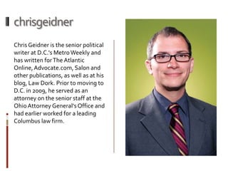 michaelcrawfordMichael Crawford is Director of New Media for Freedom to Marry, the leading campaign to win marriage nationwide. He has a wide range of experience in political advocacy, new media, and grassroots organizing. He was co-founder and co-chair of D.C. for Marriage, a grassroots group that helped to successfully pass the D.C. marriage bill.For his work on the freedom to marry in D.C., he was named as one of The Advocate Magazine's 2009 People of the Year and one of the Washington Blade’s “10 People Who Make Us Proud.” Michael blogs at The Bilerico Project and Huffington Post.