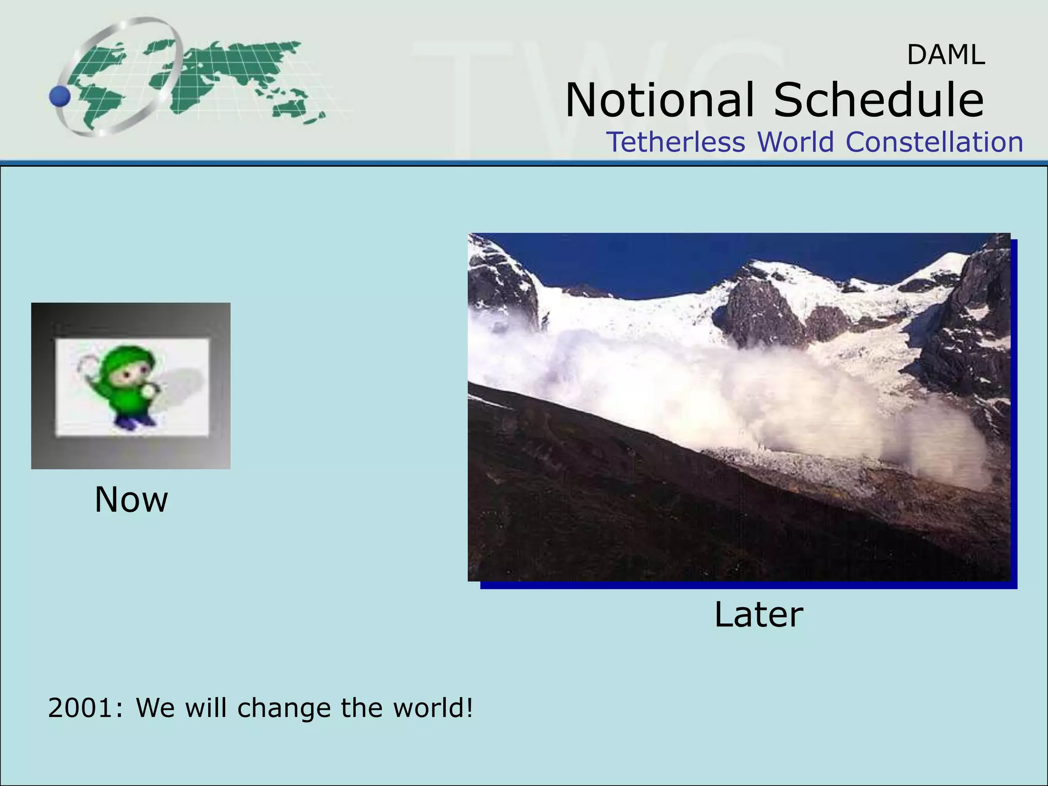 DAMLNotional ScheduleNowLater2001: We will change the world!