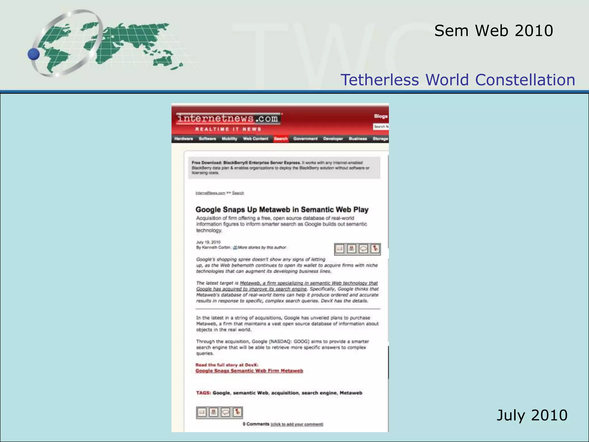 Sem Web 2010July 2010