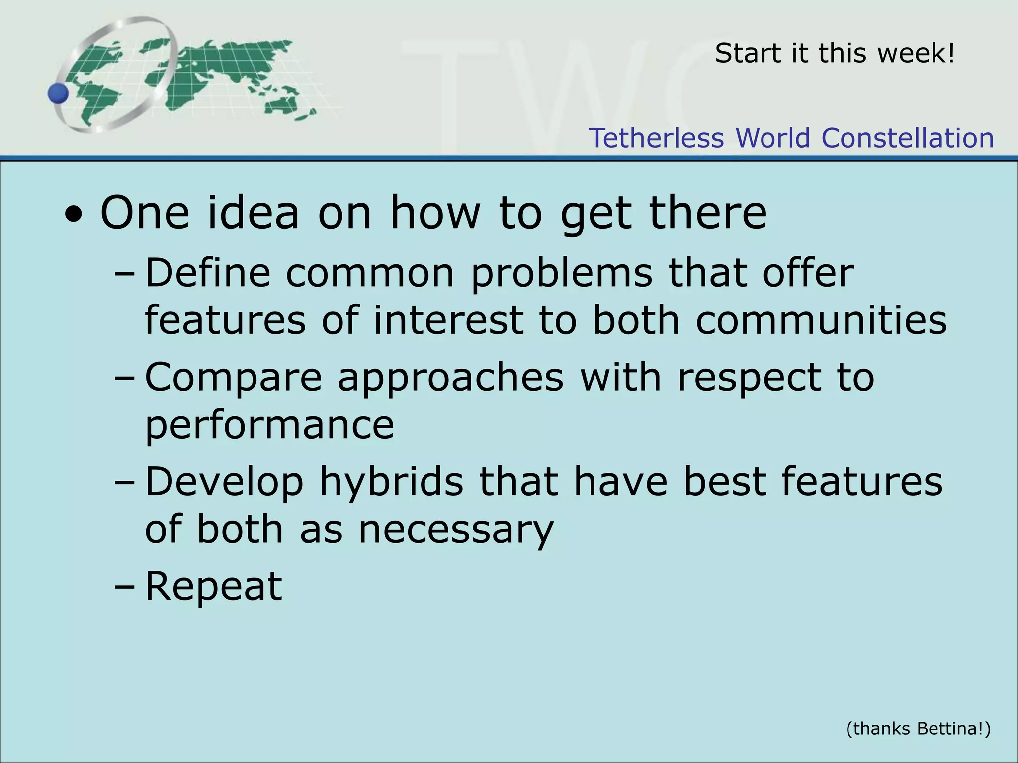 My Challenge to youA sufficient formalism for Semantic Web applications mustProvide a model that accounts for linked data What is the equivalent of a DB calculus?Provide a means for evaluating incomplete reasonersIn practice we must be able to model A-box effects as formally as T-box technologies