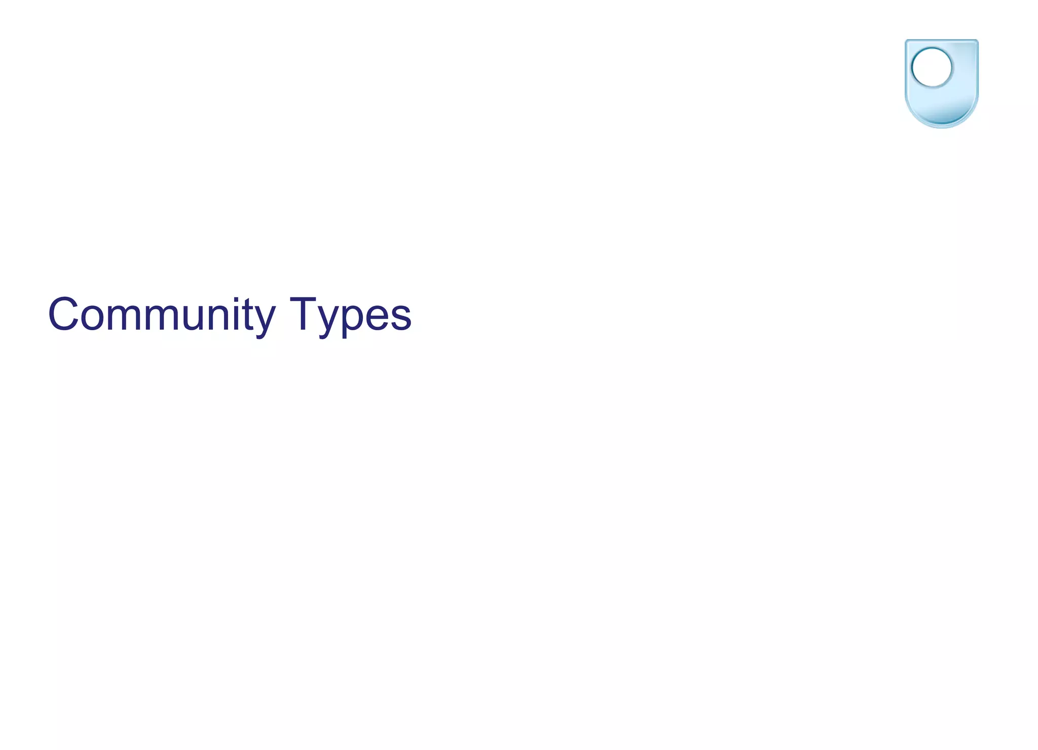 Community Types
 
