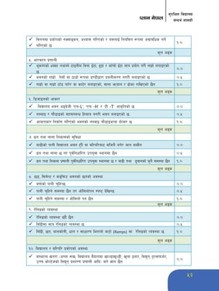 53 
;'/lIft ljBfno 
Knfg g]kfn ;Gbe{ ;fdu|L 
 ljutdf k|sf]ksf] gS;fªsg, cEof; ul/Psf] / o;nfO{ lgoldt ¿kdf cBfjlws ug]{ 
 ul/Psf] 5 
!=) 
s'n cªs 
%= ef/jxg k|0ffnL 
 e"sDksf] wSsf gyfDg] 6fOaLd ljgf OF6f, 9'Ëf / sfFrf] OF6f dfq k|of]u u/L ufx|f] nufOPsf] 
5 
)=) 
 ejgsf] ufx|f] t];f]{ jf 7f8f] ¿kdf 808Låf/f k|anLs/0f gu/L agfOPsf] 5 )=% 
 ufx|f] jf ufx|f] 6fF8 kf/]/ jf sf6]/ agfOPsf], ;fgf emofn / 9f]sf /flvPsf] 5}g !=) 
s'n cªs 
^= l8hfOgsf] cfsf/ 
 ljBfno ejg cªu|]hL …Pn-LÚ, …Pr -HÚ / …6L -TÚ cfs[ltsf] 5 )=) 
 nDafO / rf}8fOsf] ;x;DaGw lx;fa gu/L ejg agfOPsf] 5 )=% 
 cfoftsf/ lgdf{0f ul/Psf] ejgsf] nDafO rf}8fOeGbf bf]Aa/ 5 !=) 
s'n cªs 
&= 9n tyf gfnf lgsf;sf] ;'ljwf 
 af9Lsf] kfgL ljBfno ejg x'Fb} jf jl/kl/af6 ;lhn} au]/ hfg ;Sb}g )=) 
 9n tyf gfnf 5 t/ k"j{lgwfl/t pko'Qm :yfgdf 5}g )=% 
 9n tyf lgsf; k|0ffnL k"j{lgwf{l/t pko'Qm :yfgdf 5 / af9L tyf 8'afgsf] s'g} ;d:of 5}g !=) 
s'n cªs 
*= 58, l;d]G6 / sªlqm6 ejgsf] 5tsf] cj:yf 
 jiff{sf] kfgL r'lxG5 )=) 
 kfgL r'lxg] ;d:of 5}g t/ cf]l;nf]kg :ki6 b]lvG5 )=% 
 kfgL r'lxg] ;d:of / cf]l;nf] kg 5}g !=) 
s'n cªs 
(= /]lnªsf] Joj:yf 
 /]lnªsf] Joj:yf 5Fb} 5}g )=) 
 l;F9Ldf dfq /]lnªsf] Joj:yf 5 )=% 
 l;F9L, 5t, afnsf]gL, wf/f / ;fwf/0f le/fnf] af6f] (Ramps) df /]lnªsf] Joj:yf 5 !=) 
s'n cªs 
!)= ljBfno / jl/kl/ k|sf]ksf] cj:yf 
 ;DefJo vt/f -cUnf ¿v, ljBfno d}bfgdf vfN8fv'N8L, v'nf Ogf/, ljB't 6«fG;kmd{/, 
pRr ef]N6]hsf] ljB't k|zf/0f k|0ffnL cflb_ af/] 1fg 5}g 
)=) 
 