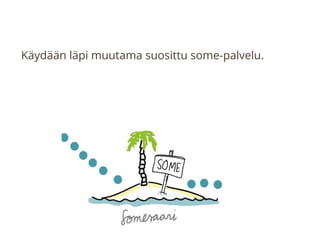 Käydään läpi muutama suosittu some-palvelu.
 