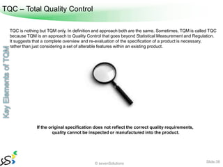 Total Quality Control Example Total Quality Management in a Day | PPSX