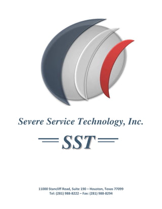 Severe Service Technology, Inc.

           SST

       ^   Z   ^       ,   d
       d           &
 