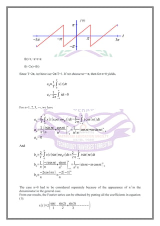 Continous time fourier series and Examples | DOCX