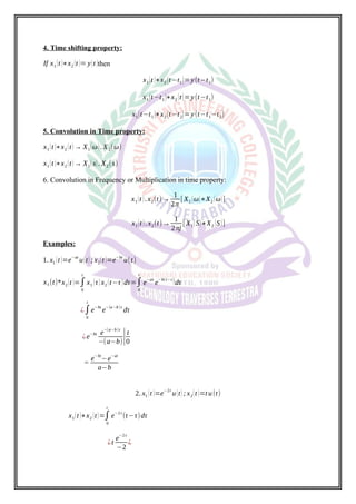 Continous time fourier series and Examples | DOCX