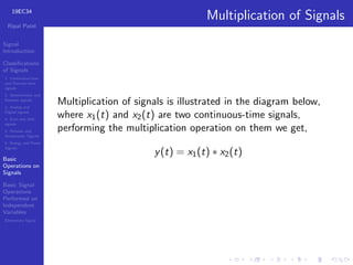 Signal Multiplication Example Introduction and Classification of signals | PDF