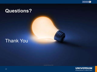 Questions?




Thank You



             Copyright Universum 2009




23
 
