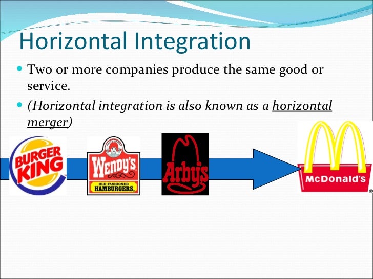 What is an example of horizontal integration?