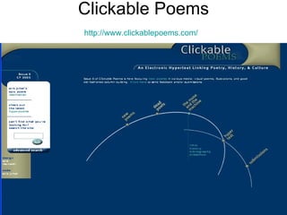 Clickable Poems http://www.clickablepoems.com/   