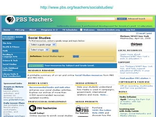 http://www.pbs.org/teachers/socialstudies/   