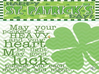 St.P atricks day. Teaching English. 