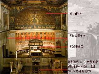 DOME
ACRADE
ALTAR
CHOIR WITH GOSPEL &
EPISTLE AMBO
 