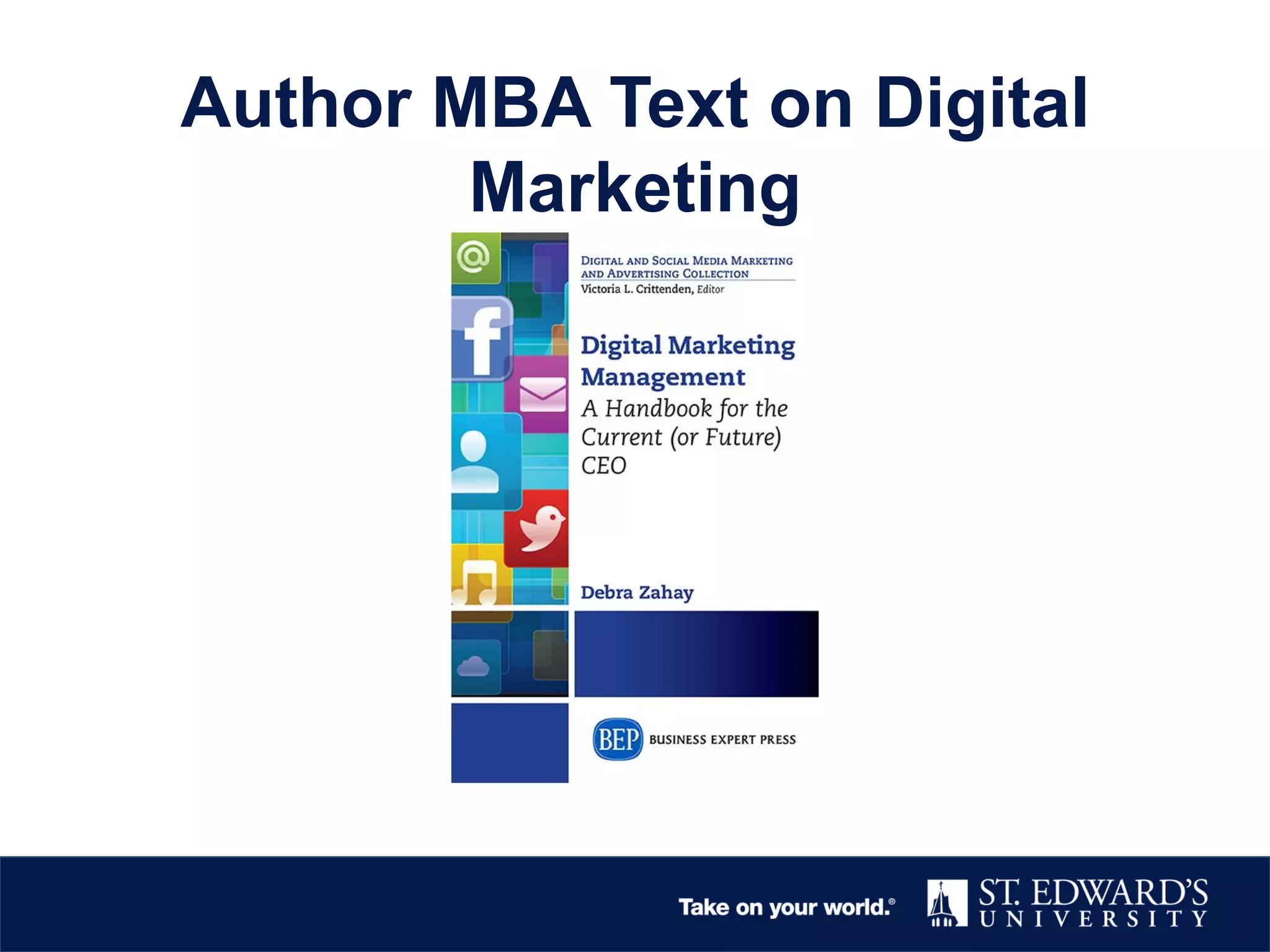 Author MBA Text on Digital
Marketing
 