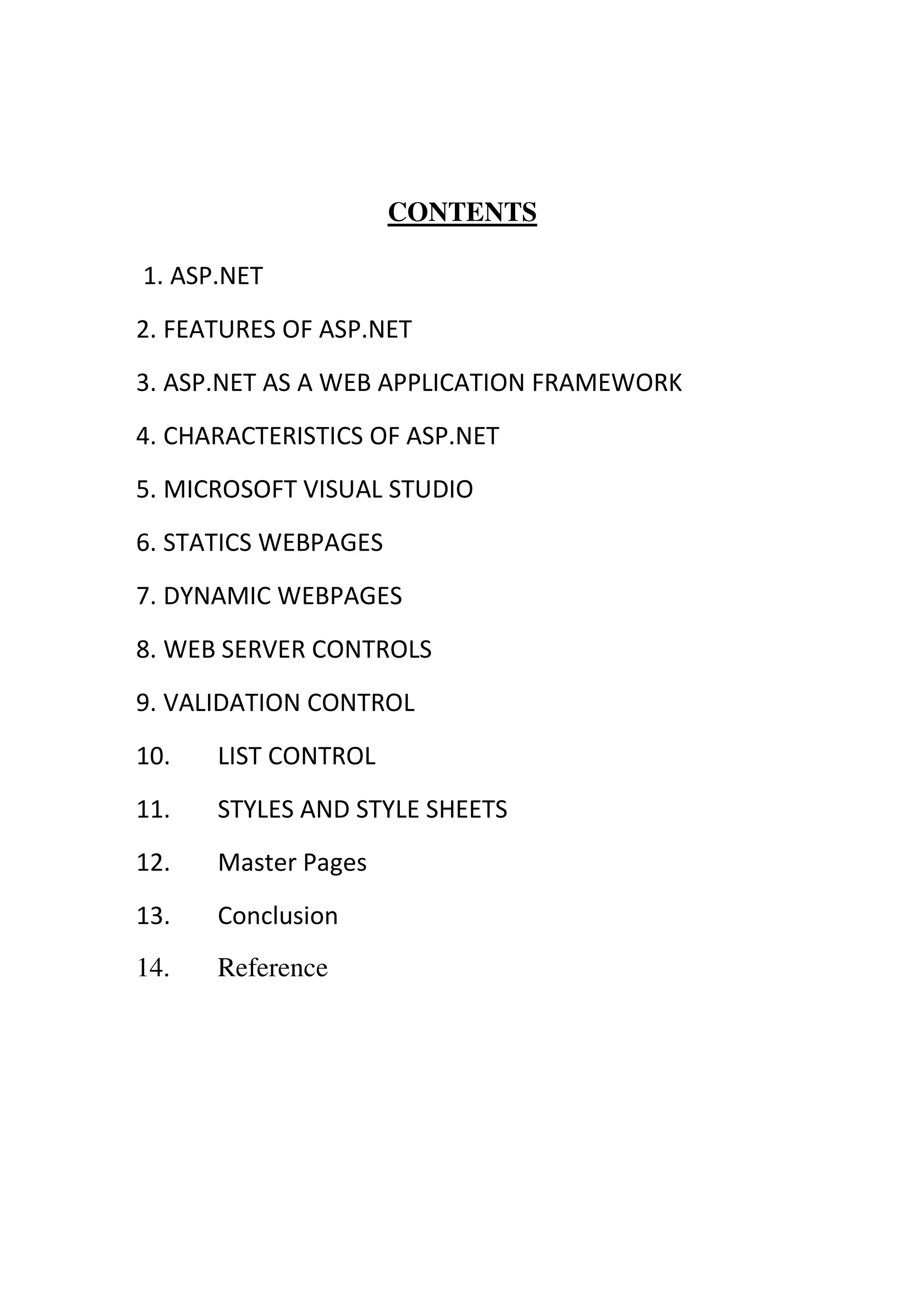 CONTENTS
14. Reference
 