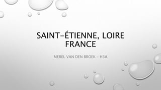 SAINT-ÉTIENNE, LOIRE
FRANCE
MEREL VAN DEN BROEK – H3A
 