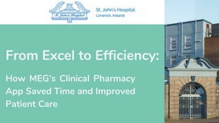 Healthcare Quality Management: How MEG's Clinical Pharmacy Application Saved Time and Improved Patient Care