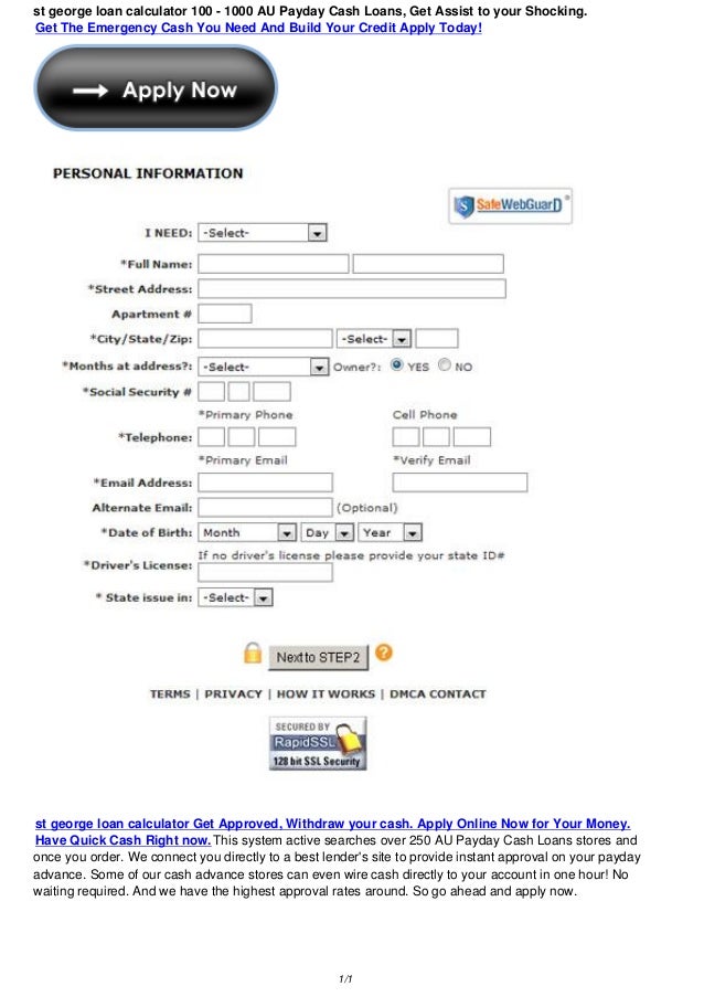 st loan calculator 2001000 AU Cash Loans, Obtain Help for any