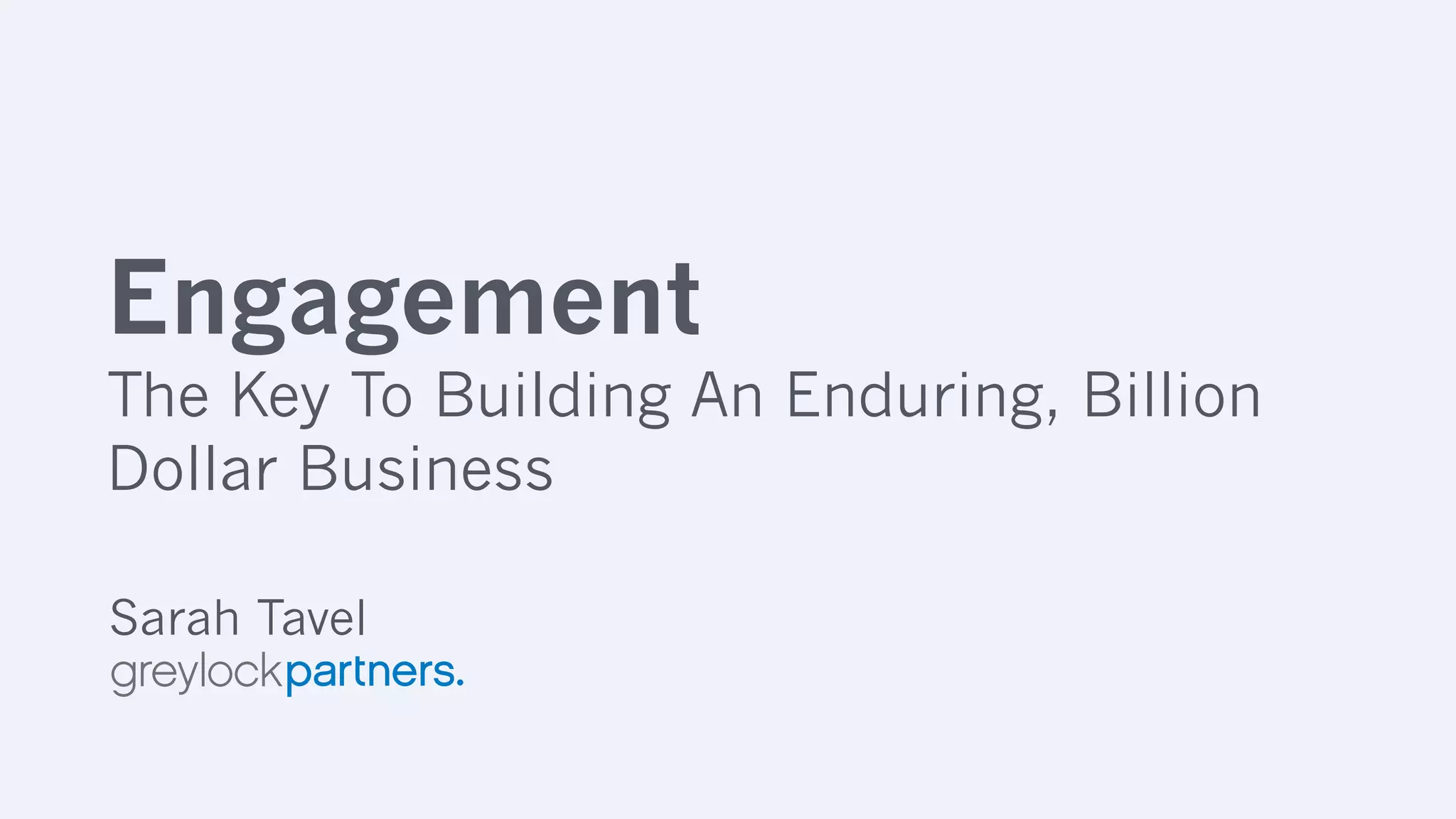 The Hierarchy of Engagement