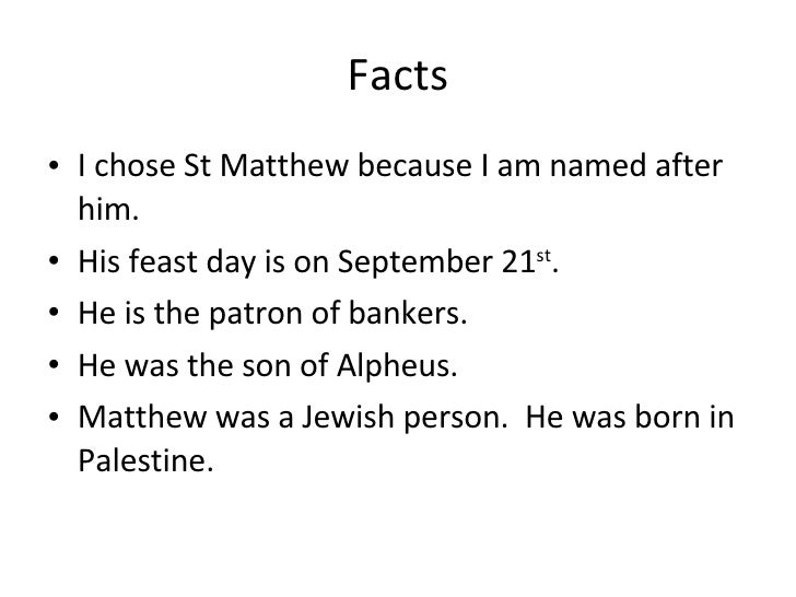 St Matthew By Matthew Lowe