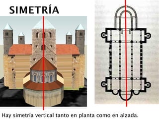 Hay simetría vertical tanto en planta como en alzada.
 