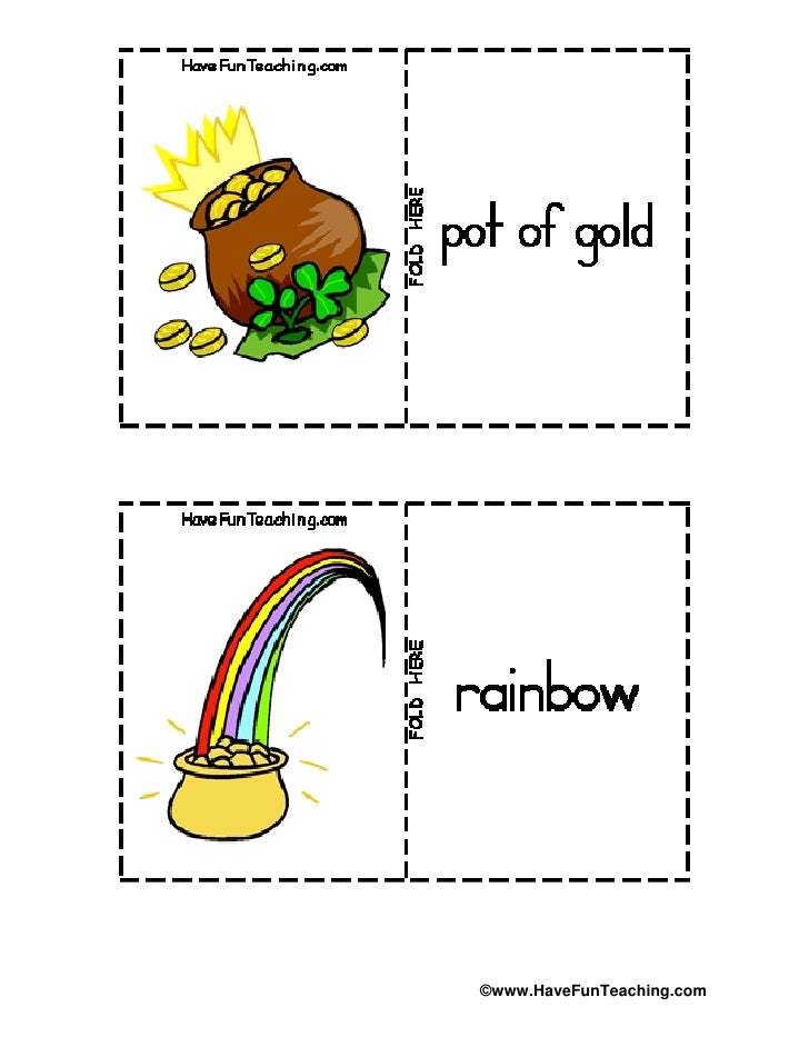 st patrick day flash cards