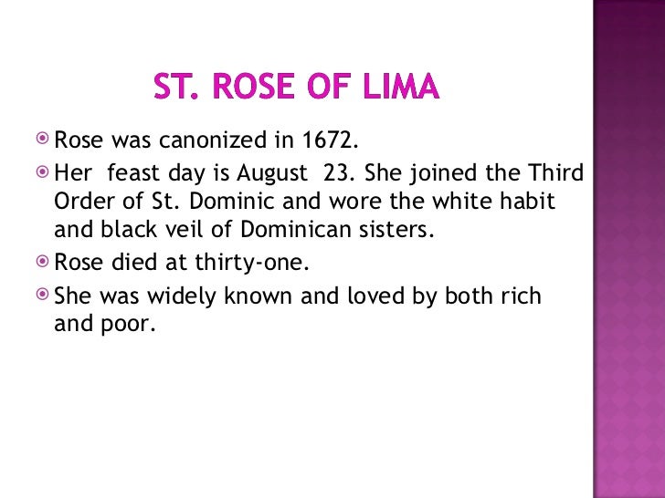 St. Rose of Lima
