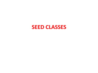 SEED CLASSES
 