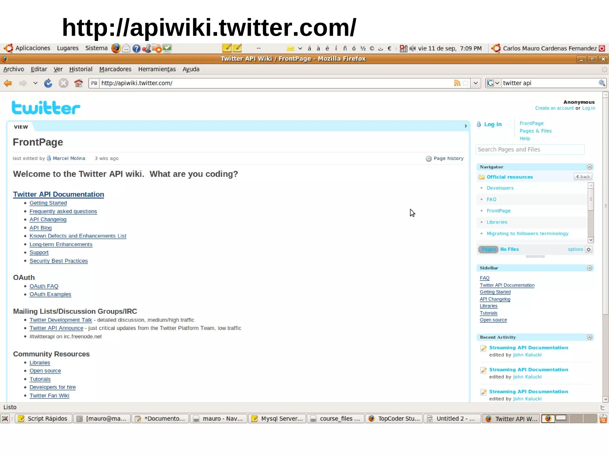 http://apiwiki.twitter.com/
 