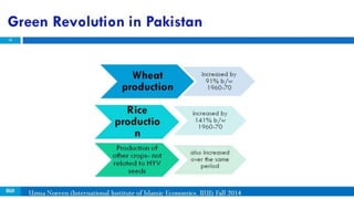economy of pakistan green revolution land reforms | PPSX | Agriculture ...
