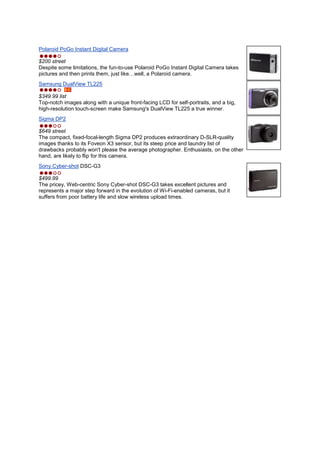 Unique Cameras of 2009.