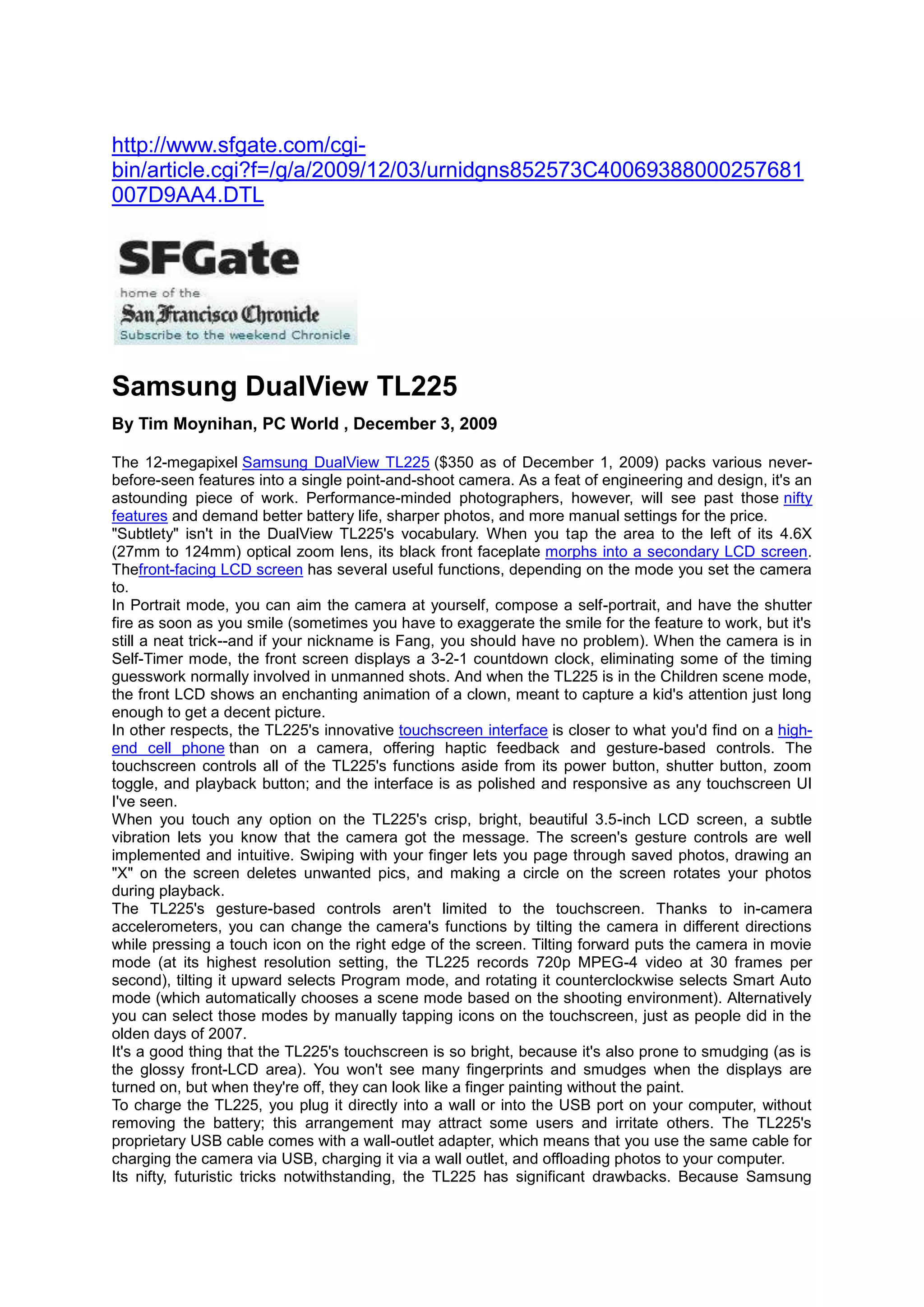 Samsung DualView TL225. PDF