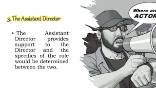 • The Assistant
Director provides
support to the
Director and the
specifics of the role
would be determined
between the two.
 