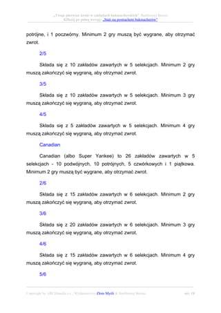 Stań się postrachem bukmacherów