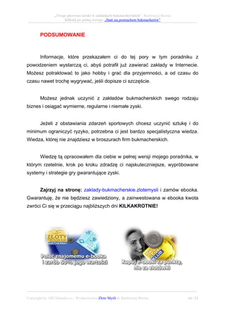 Stań się postrachem bukmacherów