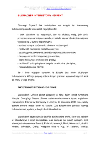 Stań się postrachem bukmacherów