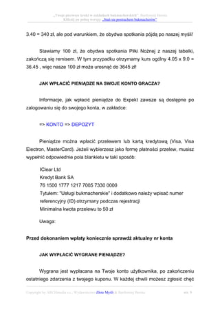 Stań się postrachem bukmacherów