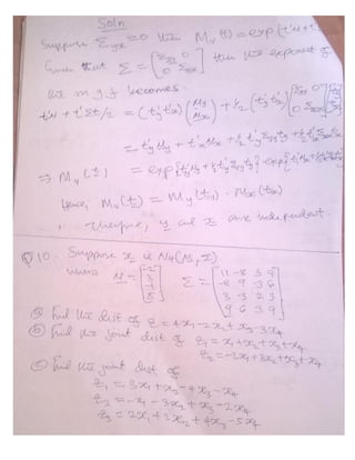 STA 506   Multivariate Analysis (MSC Statistics Class Notes) by Okoyo Collins