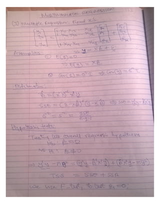 STA 506   Multivariate Analysis (MSC Statistics Class Notes) by Okoyo Collins
