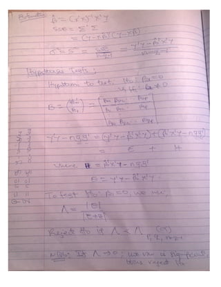 STA 506   Multivariate Analysis (MSC Statistics Class Notes) by Okoyo Collins