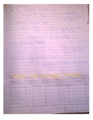 STA 506   Multivariate Analysis (MSC Statistics Class Notes) by Okoyo Collins