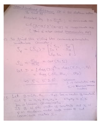 STA 506   Multivariate Analysis (MSC Statistics Class Notes) by Okoyo Collins