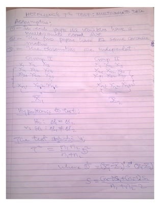 STA 506   Multivariate Analysis (MSC Statistics Class Notes) by Okoyo Collins