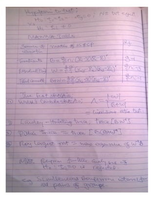 STA 506   Multivariate Analysis (MSC Statistics Class Notes) by Okoyo Collins