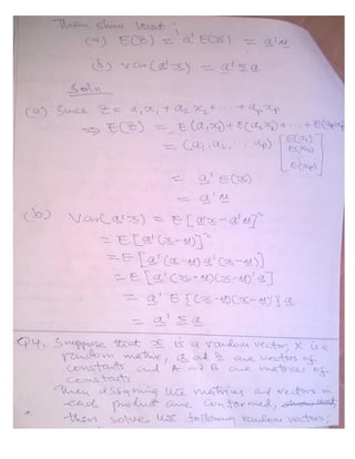 STA 506   Multivariate Analysis (MSC Statistics Class Notes) by Okoyo Collins