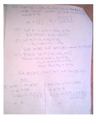 STA 506   Multivariate Analysis (MSC Statistics Class Notes) by Okoyo Collins