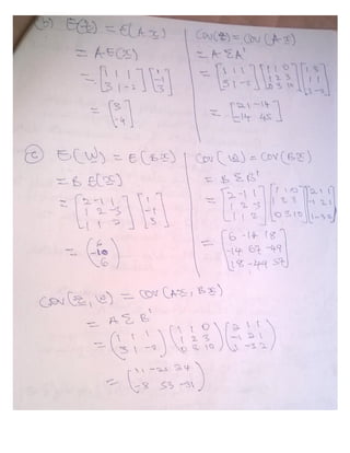 STA 506   Multivariate Analysis (MSC Statistics Class Notes) by Okoyo Collins